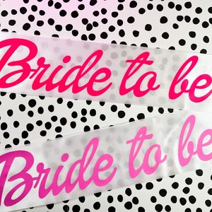 Bride Sash , Bride to Be Sash,  Bride , Girly Bachelorette Party , Birthday , Pink ,  Pink Party Accessories