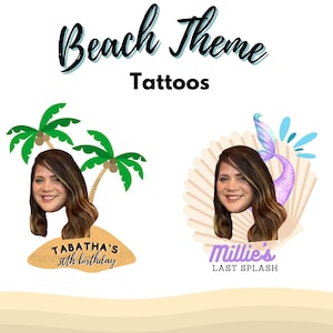 Beach Bachelorette Party Tattoos, Beach Birthday, Beach Girls Trip , Custom Tattoos,Temporary Tattoos, Party Favor, Funny Bachelorette Gifts