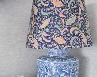 Jasmine Vintage Silk Sari Drum Lampshade