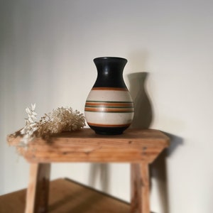 Earthy toned vintage pottery vase ~ made in spain