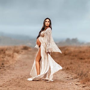 Paisley Kimono Gown | fringe boho robe