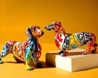 Graffiti Bulldog Statue Art Resin Figurine Ornament Abstract Decor Dog Lovers Dog Gifts Dog Decor Homeware Cute Gift Ideas Dogs
