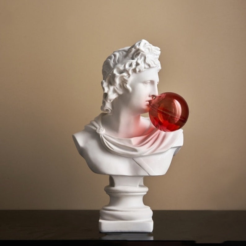 Ancient Greek Sculptures Blowing Bubble Gum Blowing Gum David Etsy