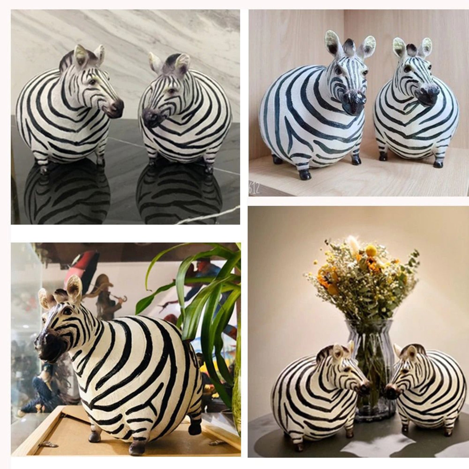 zebra figurines for home