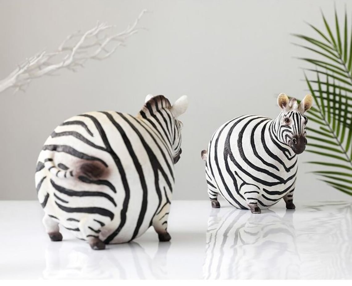 Fat Zebra Home Accents Decor Fatty Zebra Figurines for Home | Etsy