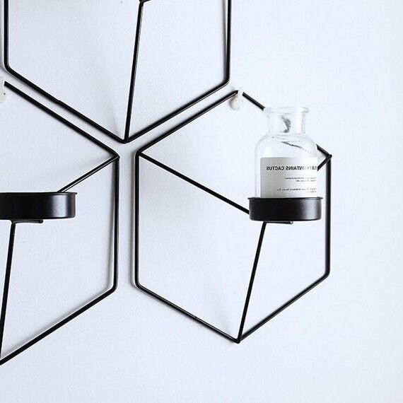 Geometric Wall Art Tea Light Holder / Wall Hangings Hanging Etsy UK