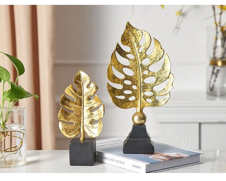 Gold Leaf Home Accents Decor Big Leaf Home Decor Gold Etsy