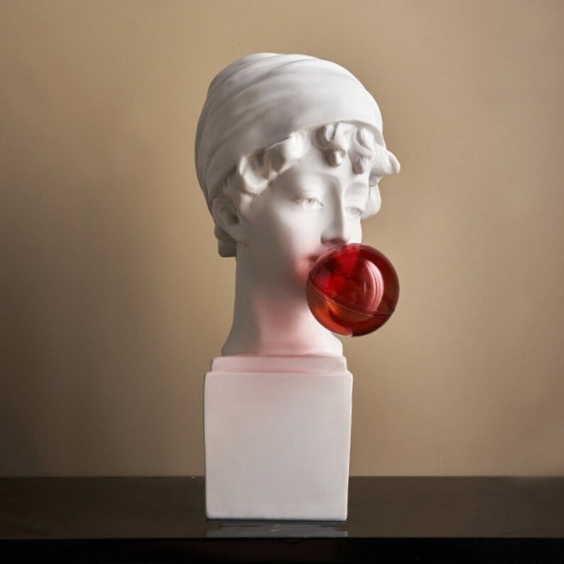 Ancient Greek Sculptures Blowing Bubble Gum Blowing Gum David Etsy