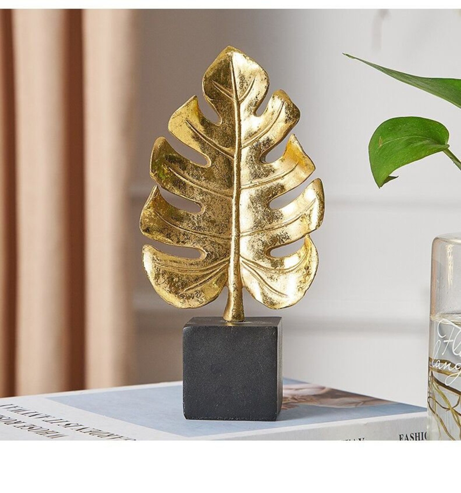 Gold Leaf Home Accents Decor Big Leaf Home Decor Gold Etsy