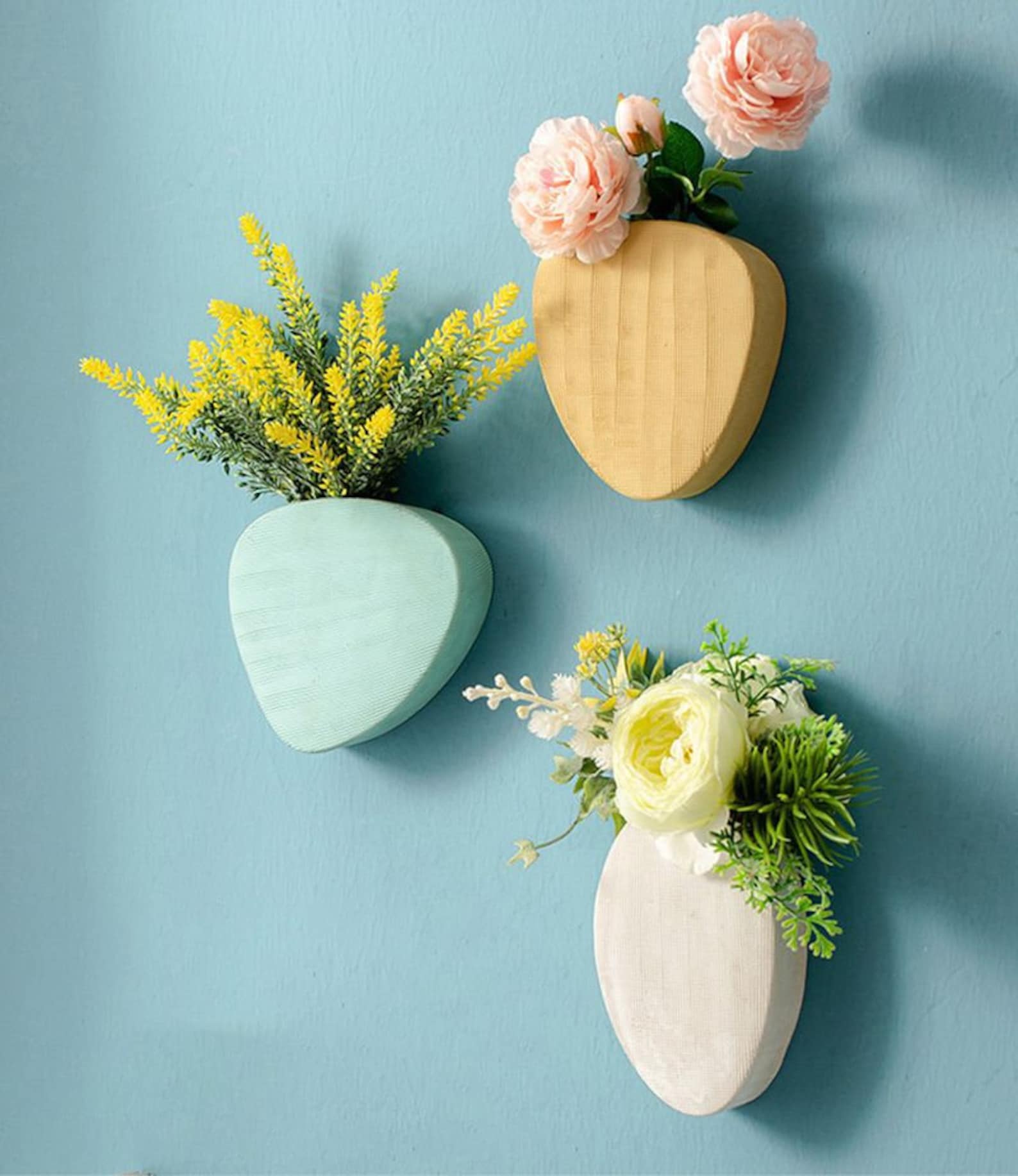 Ceramic Stones Wall Vase Wall Planter Hanging Planter Etsy