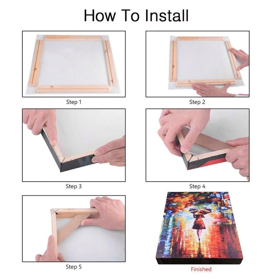 DIY Wood Canvas Frame Frame for Canvas Painting 50 X 70 DIY Etsy