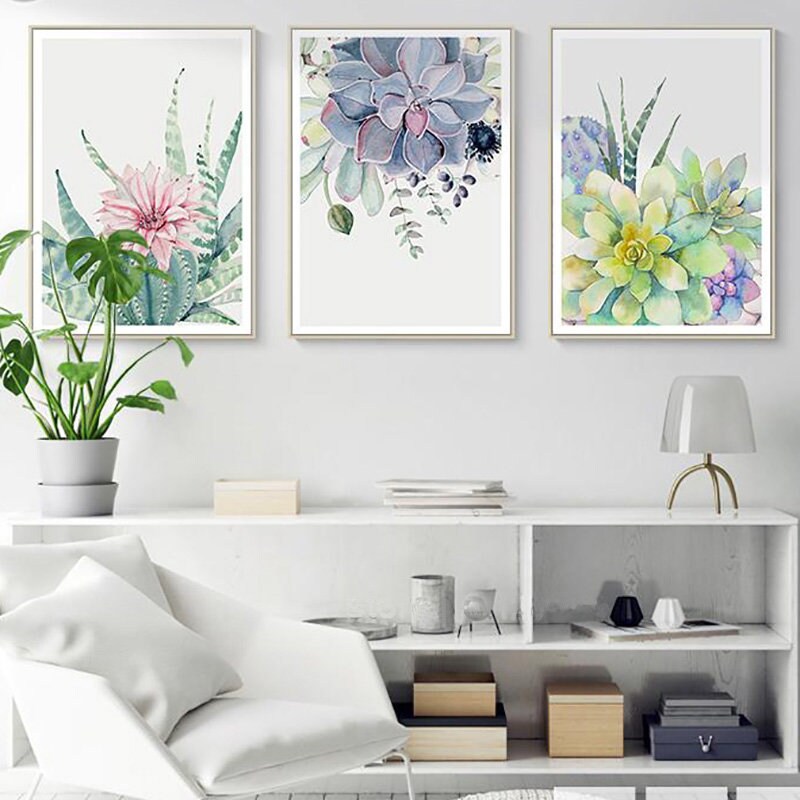 Paimuni Succulents Canvas Wall Art Watercolor Hand-Drawn Green Leaf Plants Printings Ready to Hang Wall Decor Botanical Giclee Prints 12x12inchesx4pcs Paimuni Succulents Canvas Wall Art Watercolor Hand-Drawn Green Leaf Plants Printings Ready to Hang Wall Decor Botanical Giclee Prints 12x12inchesx4pcs