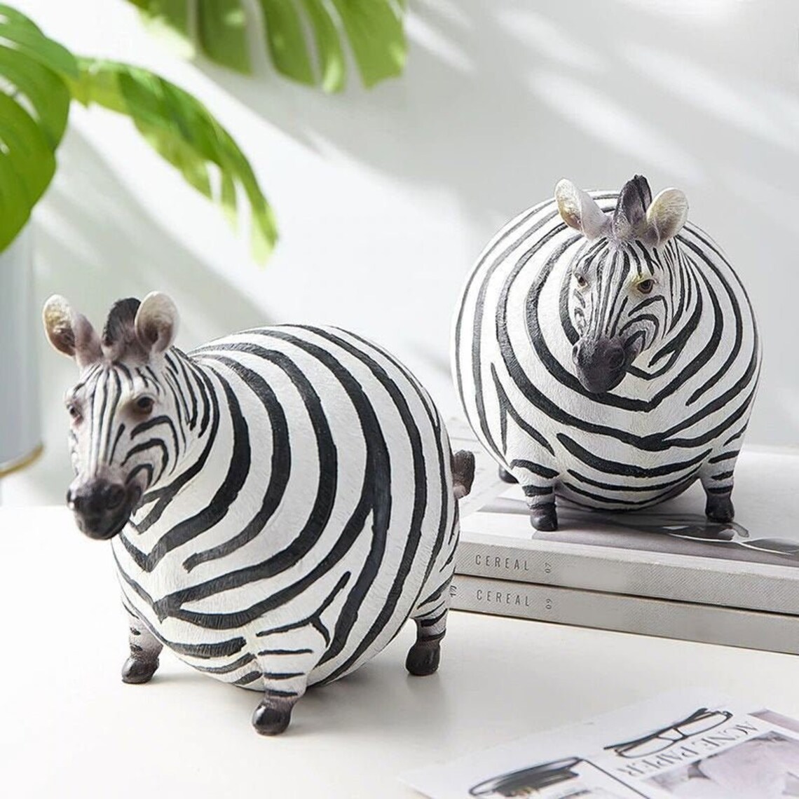 fat zebra statue
