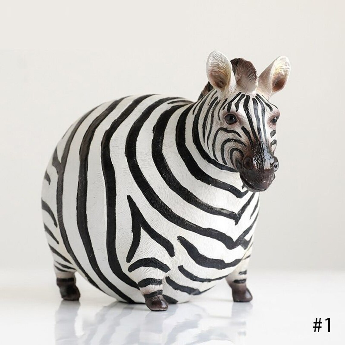 fat zebra statue