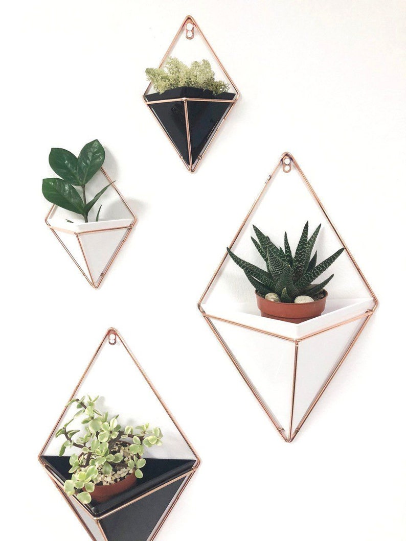 Geometric Wall Planter Geometric Planter Hanging Planter