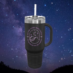 ACOTAR para las estrellas que escuchan Bookish 40z Tumbler