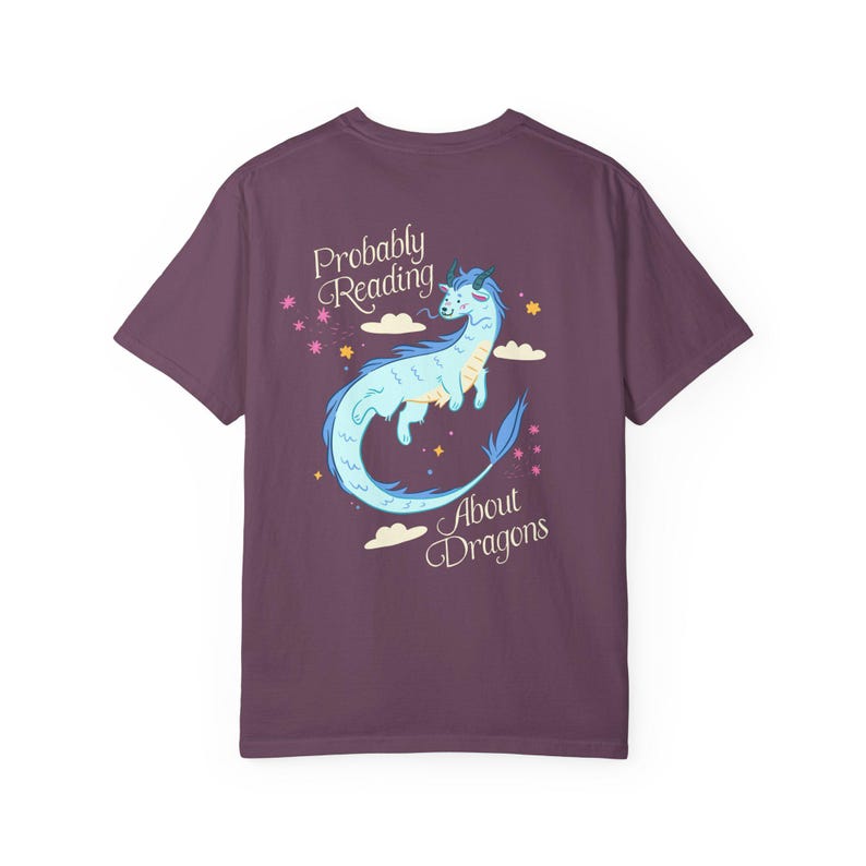 Probably Reading About Dragons Fantasy Lover Tshirt, Bookish Merch, Book lover Gifts, Booktok Romantasy Reads Berry