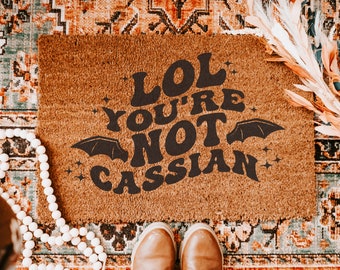 Lol Youre Not Cassian ACOTAR Doormat | Funny Bookish Home Decor | Fantasy Welcome Mat | Book Boyfriend Merch | Gift for SJM Fan