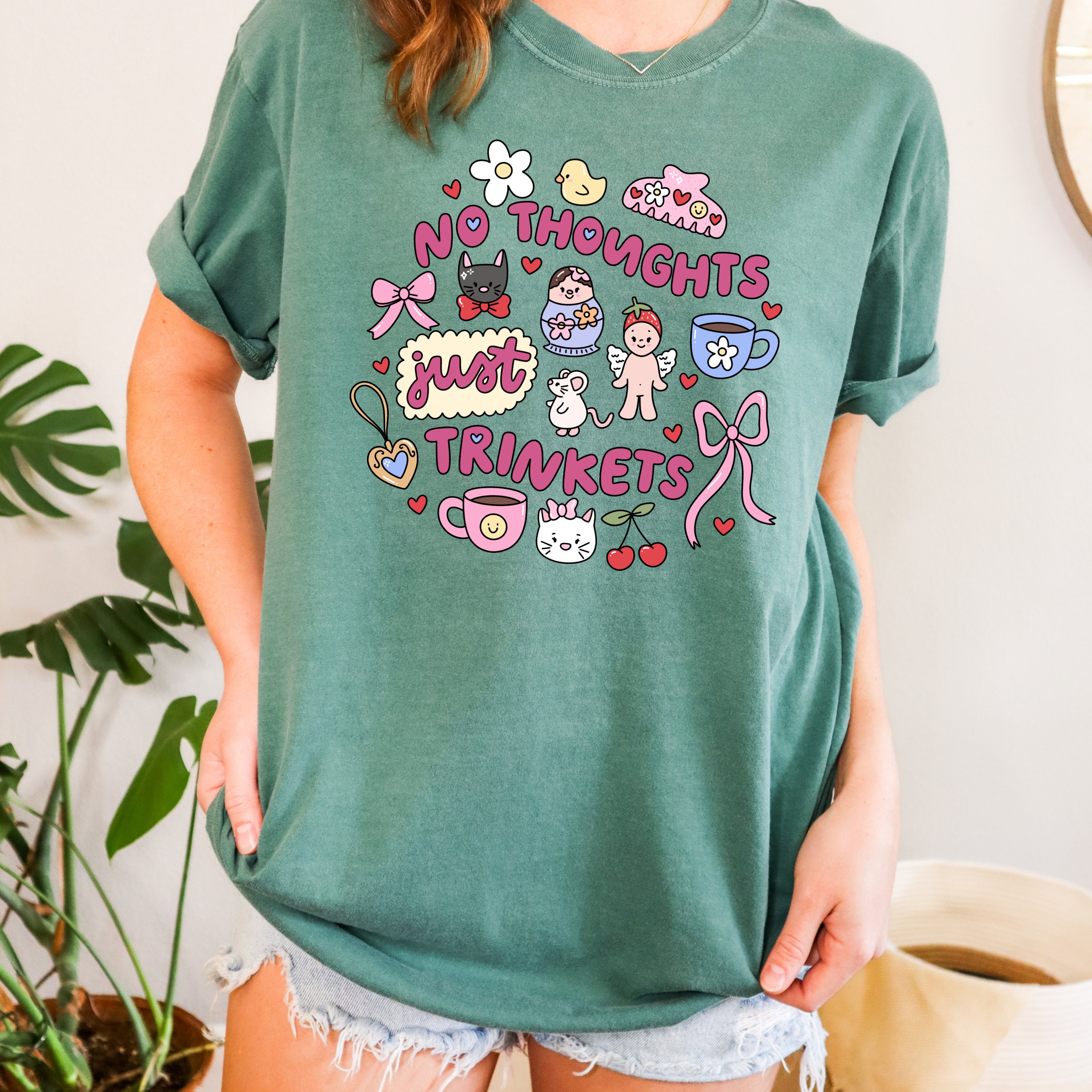 No Thoughts Just Trinkets Tshirt | Cute and Silly Quirky Tee Shirt