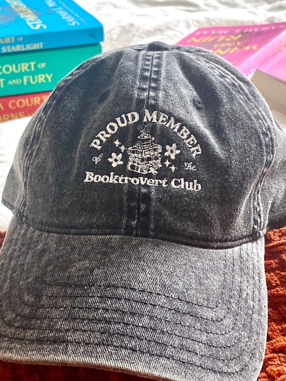 Proud Member Of the Booktrovert Club Vintage Dat Hat | Book lover Hat | Introverted Reader Hat | Bookish Merch | Anti Social Book Club Hat