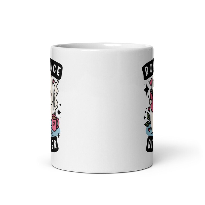 Romance Reader Ghost Mug | Spooky Cute Bookish Mug | Ghostie Coffee Cup | Fall Halloween Lover | Reader Gifts