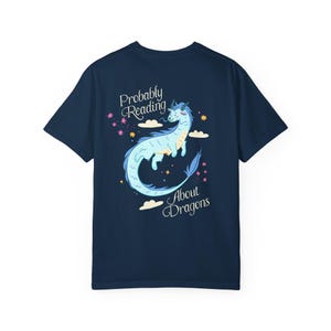 Probably Reading About Dragons Fantasy Lover Tshirt, Bookish Merch, Book lover Gifts, Booktok Romantasy Reads Midnight