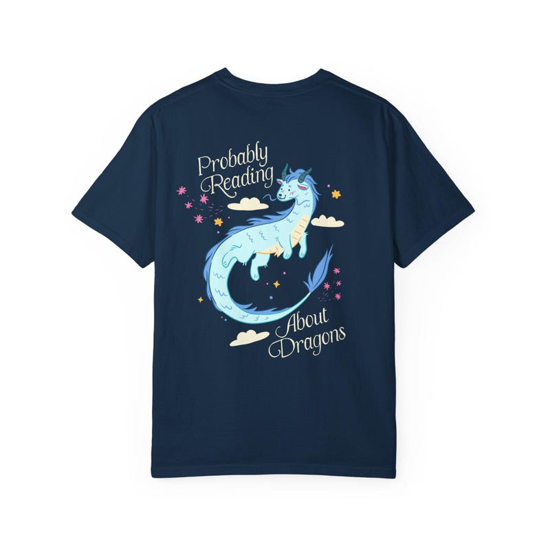 Probably Reading About Dragons Fantasy Lover Tshirt, Bookish Merch, Book lover Gifts, Booktok Romantasy Reads Midnight