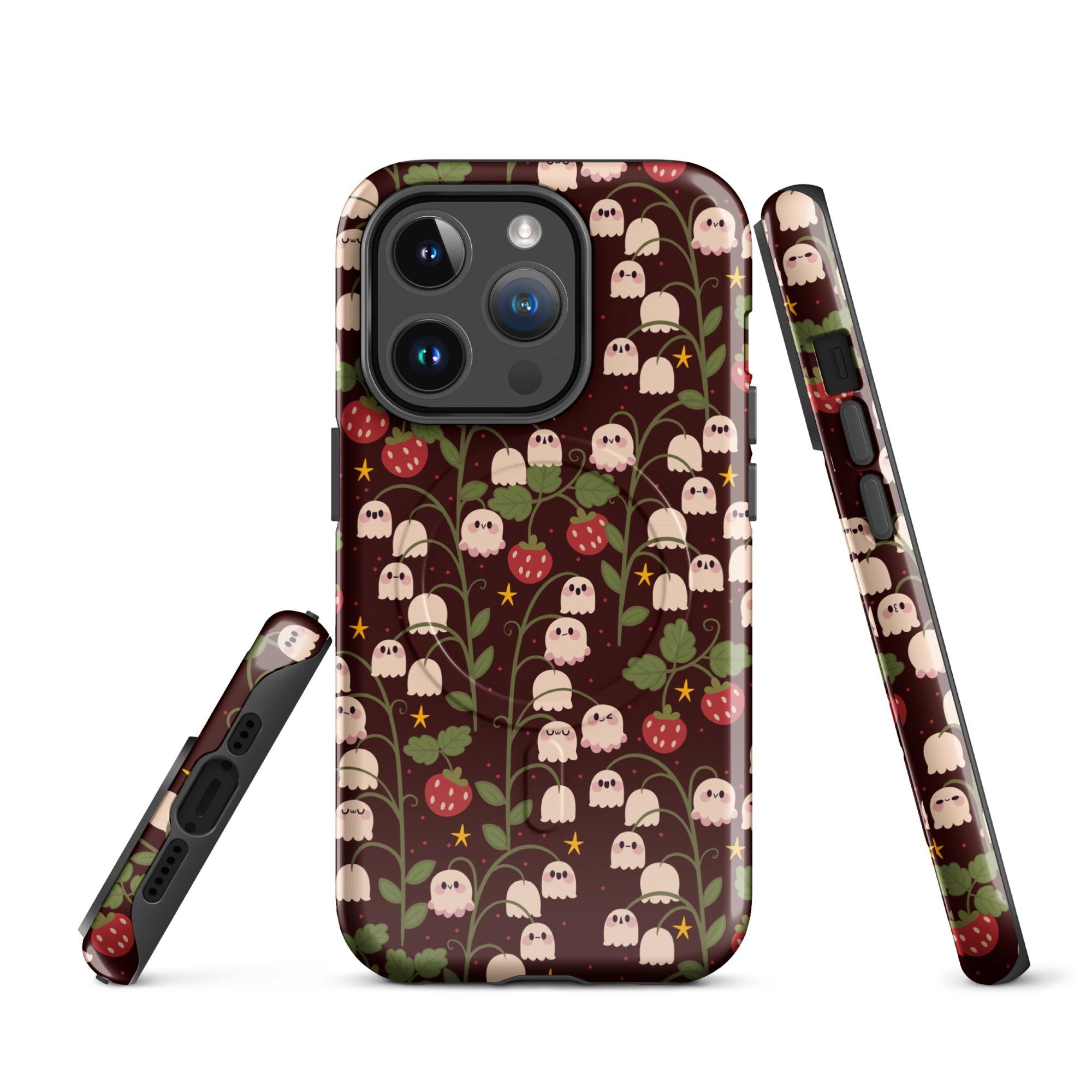 Spooky Cute Ghost & Strawberry Magsafe Tough Case for Iphone
