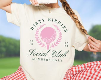 Dirty Birdies Ladies Golf Shirt, Funny Women's Golf Tee, Unique Golf Gift, Golf Lover Apparel, Sports Theme T-shirt