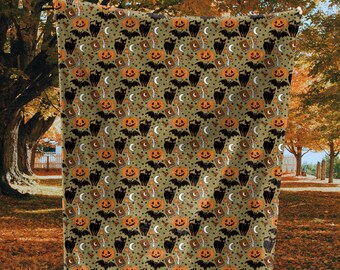 Spooky Cute Vintage Black Cat Throw Blanket | Classic Halloween Decor | Cozy Dark Cottagecore | Fall and Autumn Lover | Black Cat Mom Gifts
