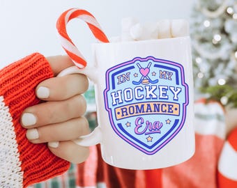 Hockey Romance Era Bookish Coffee Mug, Christmas Gift for Reader, Winter Bookworm, Hockey Book Boyfriends, Hockey Players, heated rivalry