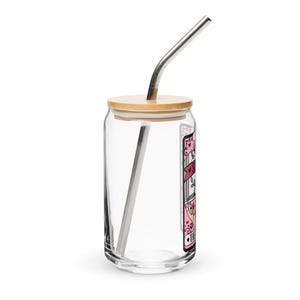 Smut Reader Tarot Iced Coffee Glass with Lid and Straw, Spicy Book Lover Cup, Reader Christmas Gifts, Dark Romance