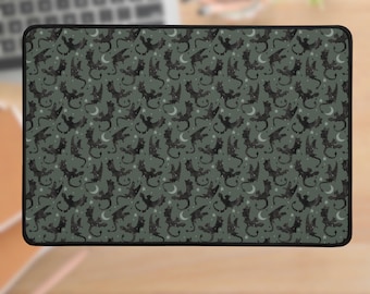 Dragon Desk Mat, Fantasy Lover Gaming Pad, Dragon Lover Computer Desk Accessoires, Gaming Set Up, Bookish Mouse Pad