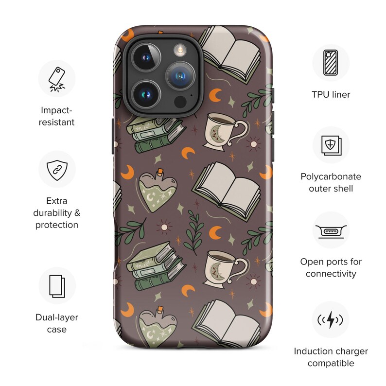 bookish Witch cozy cottagecore phone case