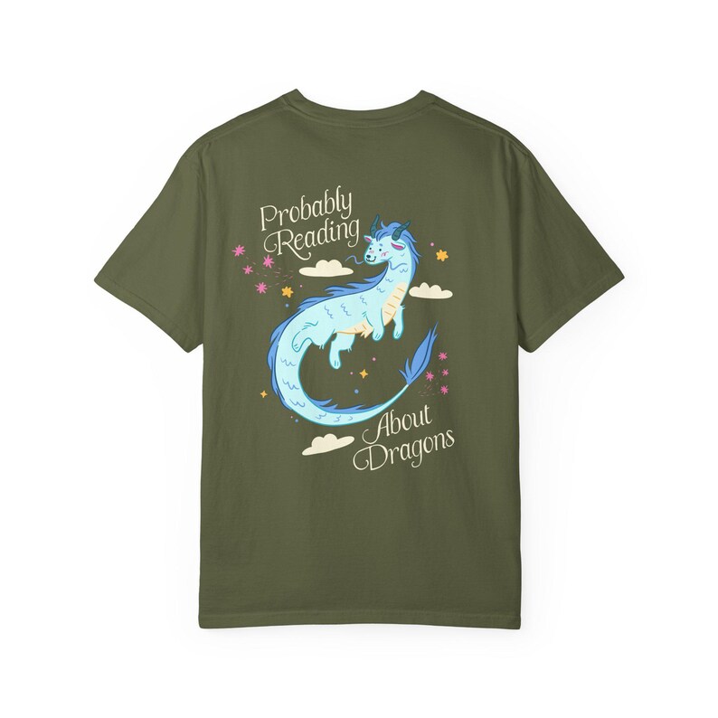 Probably Reading About Dragons Fantasy Lover Tshirt, Bookish Merch, Book lover Gifts, Booktok Romantasy Reads Hemp
