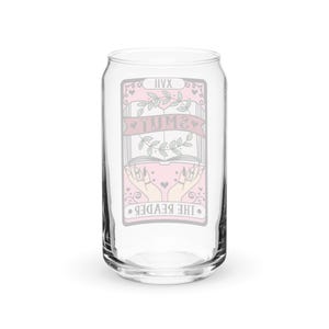 Smut Reader Tarot Iced Coffee Glass with Lid and Straw, Spicy Book Lover Cup, Reader Christmas Gifts, Dark Romance