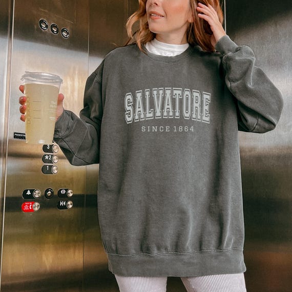 Salvatore TVD Crewneck Sweatshirt | Mystic Falls Vampire Town
