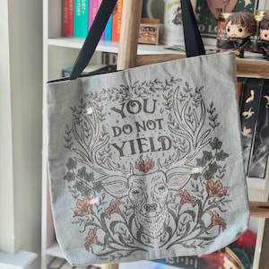You Do Not Yield TOG Woven Tote Bag, Officially Licensed Sarah J Maas