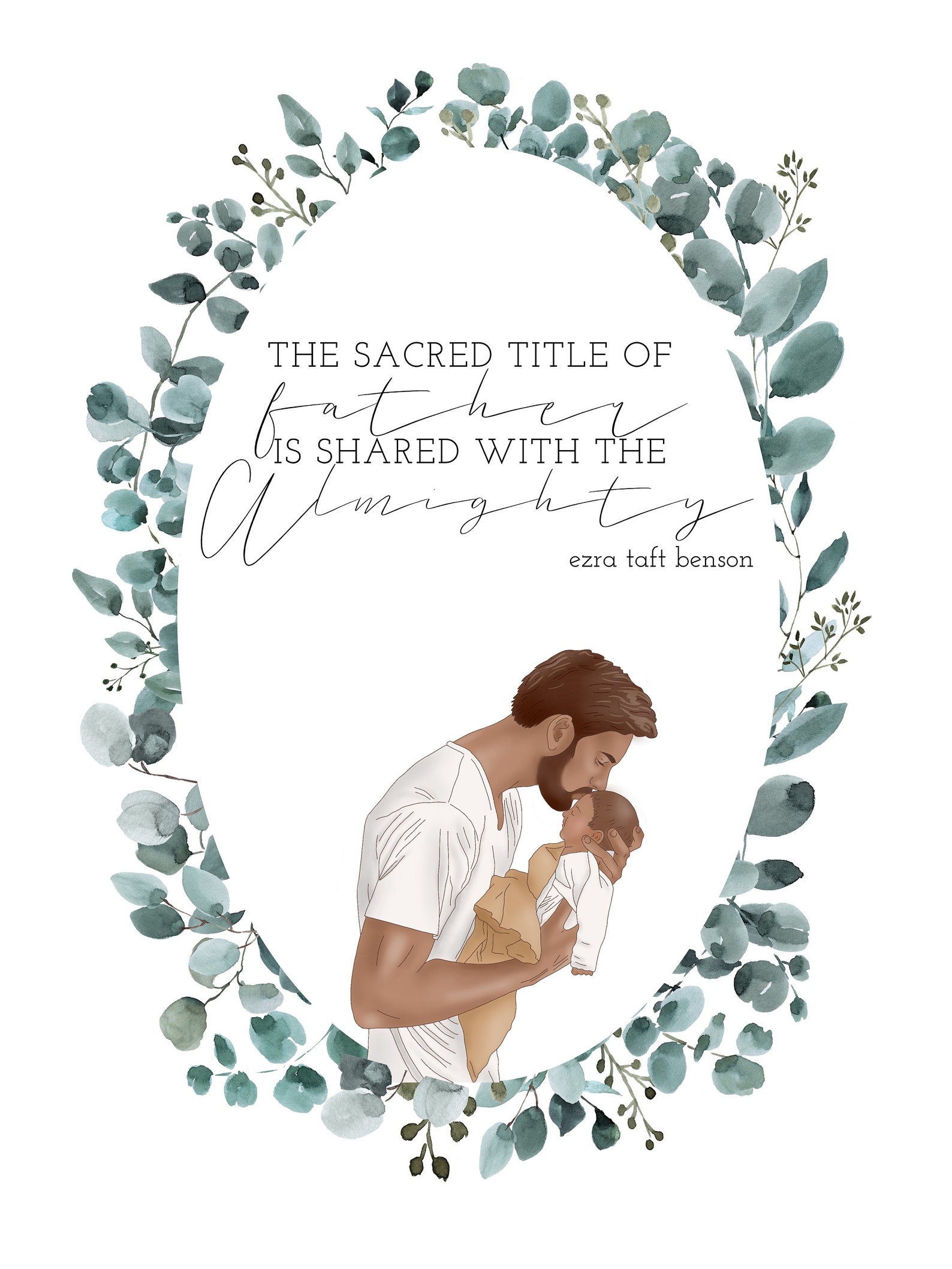 LDS Father's Day Gift Fatherhood Quotes LDS Quote | Etsy