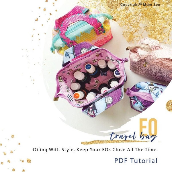 Pattern for essential oil  PDF Essential Oil Travel Bag  Sewing Pattern