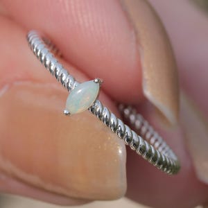 Opal Silver Ring, Silver Ring, Australian Opal Ring, Ring For Women