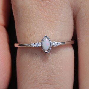 Opal Silver Ring, Silver Ring, Australian Opal Ring, Ring For Women