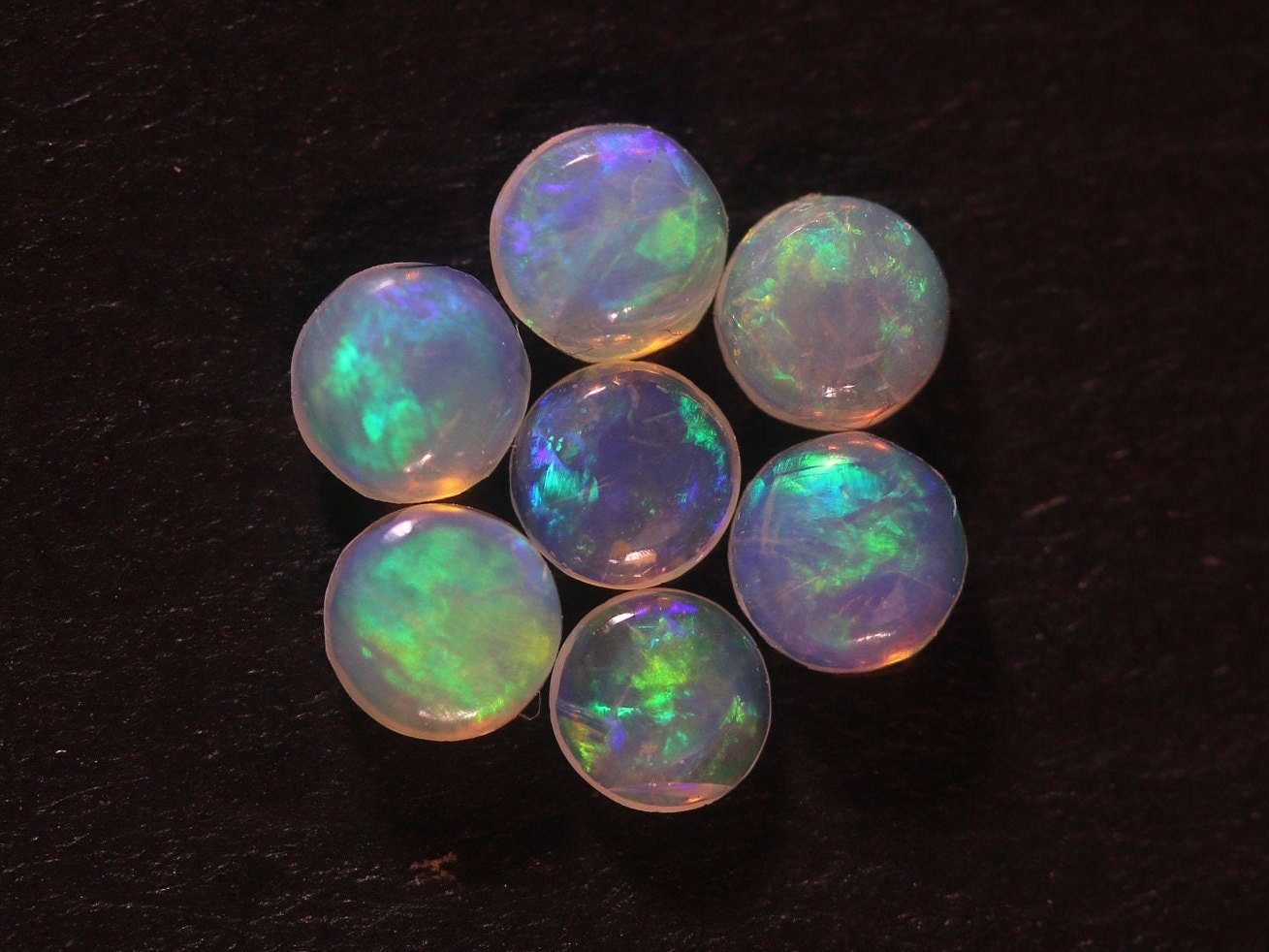 Green Fire Australian Opal Opal Bead fire opal Certified | Etsy