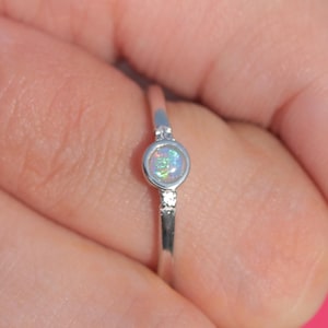 Opal Silver Ring, Silver Ring, Australian Opal Ring, Ring For Women