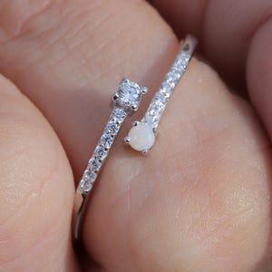 Opal Silver Ring, Silver Ring, Australian Opal Ring, Ring For Women