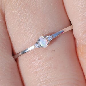Opal Silver Ring, Silver Ring, Australian Opal Ring, Ring For Women