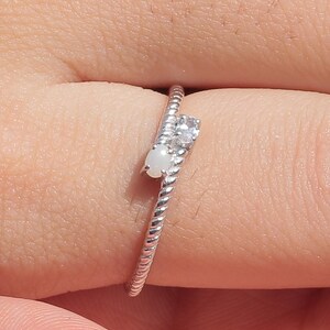 Opal Silver Ring, Silver Ring, Australian Opal Ring, Ring For Women