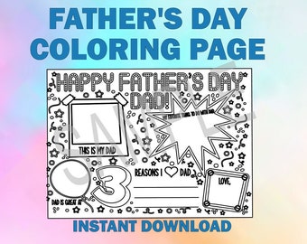 PRINTABLE Fathers Day Card, All about dad, Instant download, Fathers Day Gift