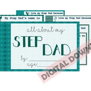 alles over stiefvaderboek, vaderdagcadeau, INSTANT DOWNLOAD