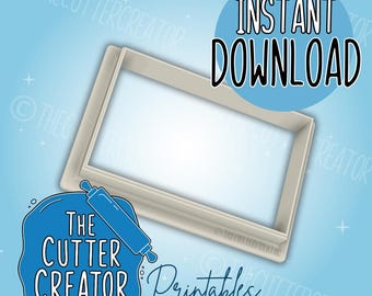 Rectangle Cookie Cutter: Classic Cookie Shape STL File (Instant Download)